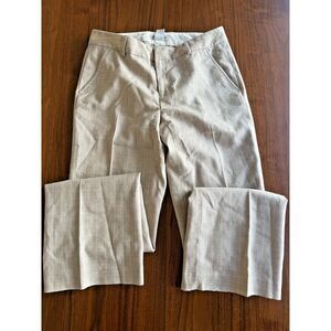 Banana Republic Women's Wool Striped Straight Leg Tan Trousers - Size 2